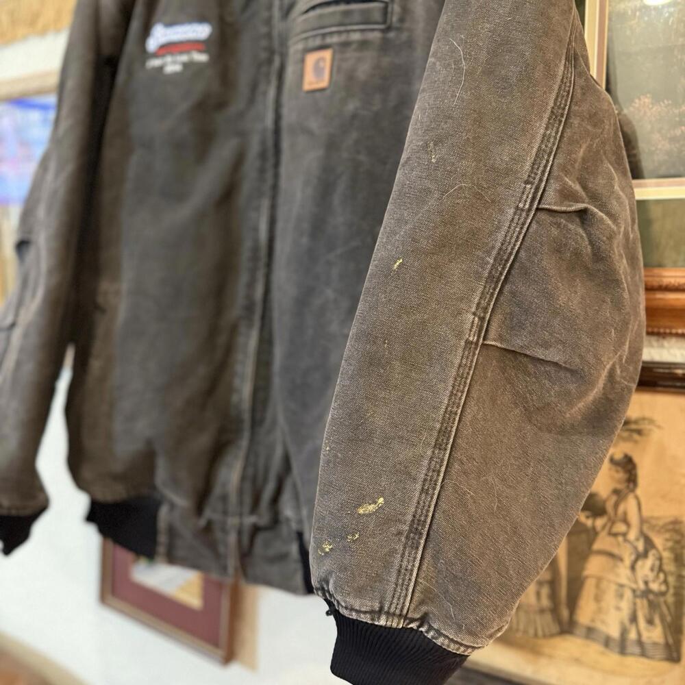 Vintage RARE Carhartt Bankston‎ Flannel Lined Black Men’s Jacket Size 3XL - Picture 4 of 6